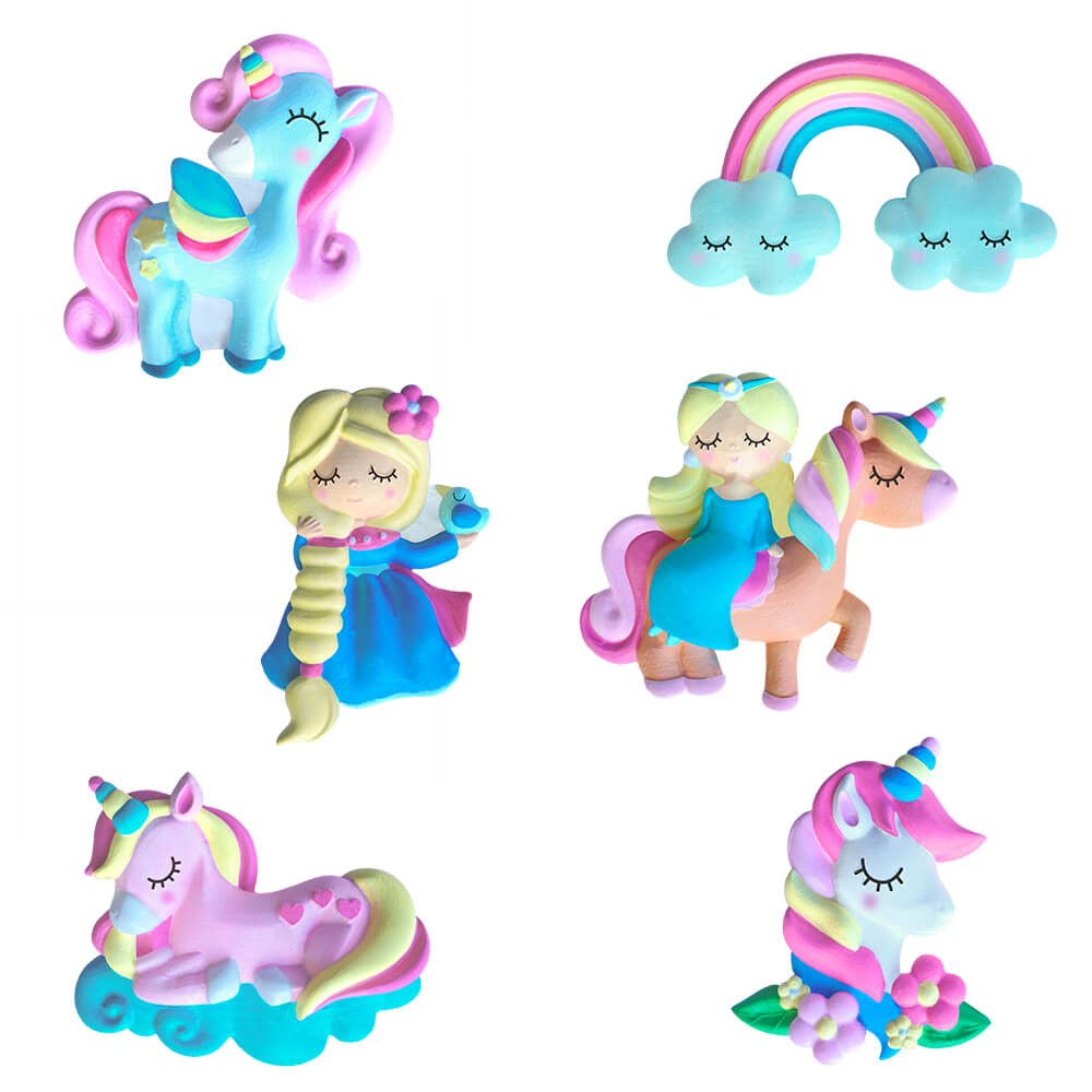 DYI princess and unicorns magnets