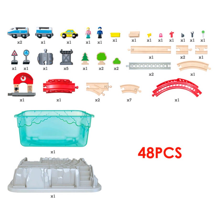 Juego de bloques de construcción Tren urbano
